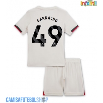 Camisa de time de futebol Chelsea Alejandro Garnacho #49 Replicas 2º Equipamento Infantil 2025-26 Manga Curta (+ Calças curtas)